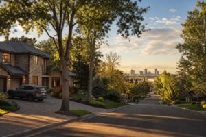 What is the commute profile and RTD Light Rail proximity for executives living in Castle Pines Village vs. Greenwood Village driving to DTC or Downtown Denver?
