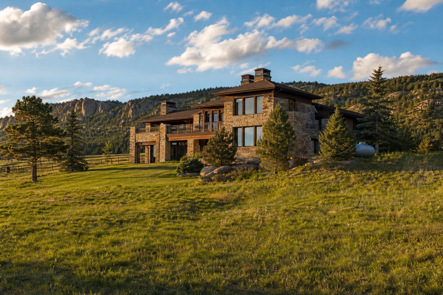 How does living in a rural luxury enclave in Franktown or Larkspur affect private well water yield, water table rights, and propane costs?