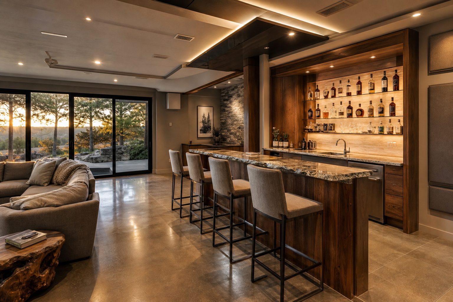 The Equity Value of a Finished Walkout Basement: Wet Bar, Theater, and Wine Cellar ROI