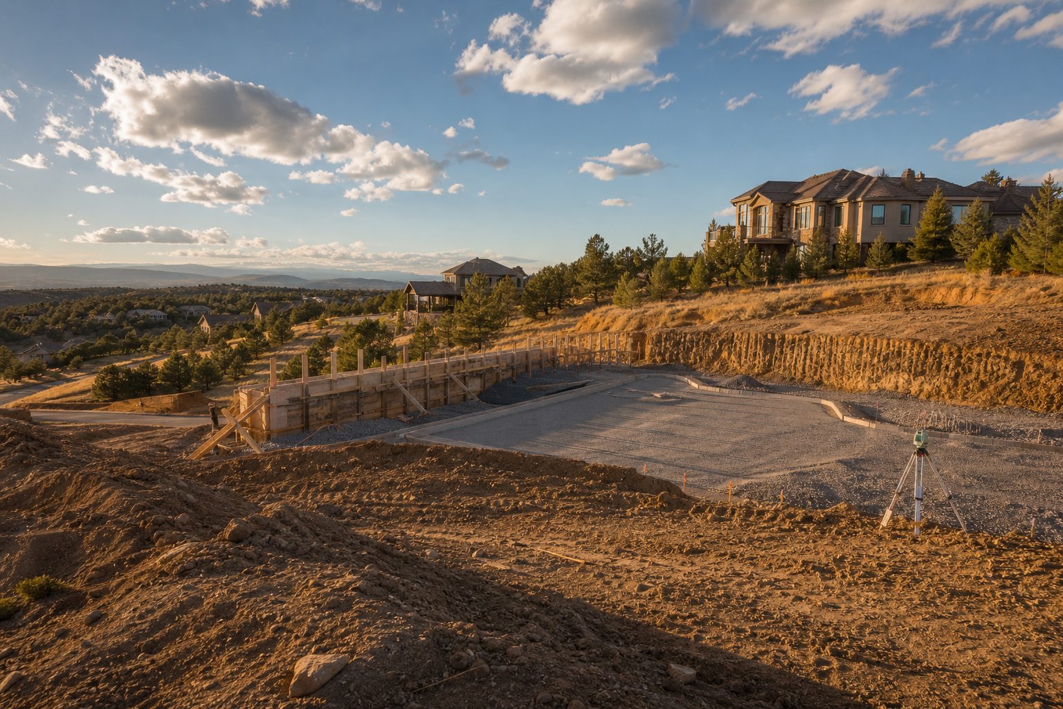 Hidden costs on $500K+ luxury lots in Douglas County: tap fees, bentonite clay soil mitigation, engineering, and retaining walls